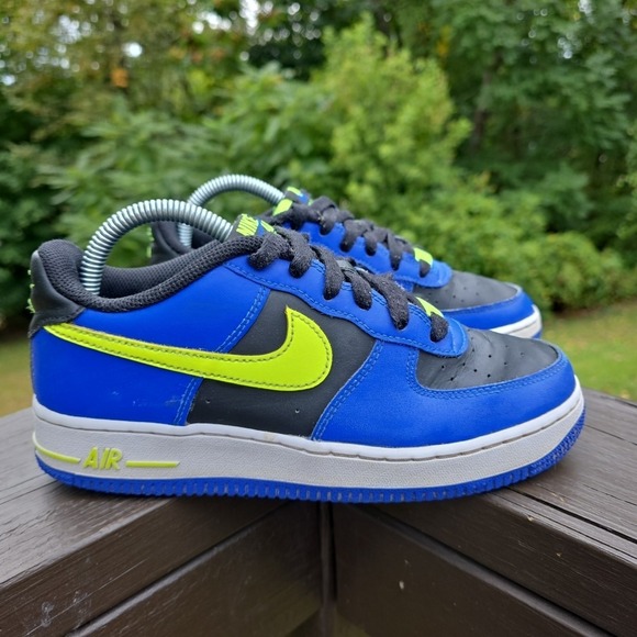 Nike Other - Nike Air Force 1 LV8 FD0302-400 Unisex Blue Volt Black White Sneaker Men's 5.5